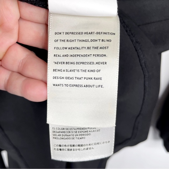 Punk Rave NEW Sexy Goth Long Sleeve Lace-Up A-Line Dress Black Square Neck Small - Picture 13 of 16